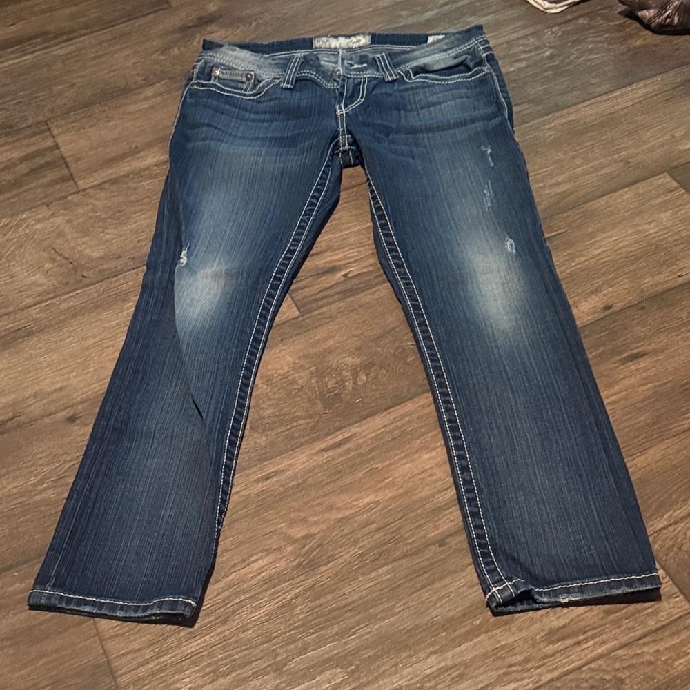 BKE Dark Blue Ankle Jeans